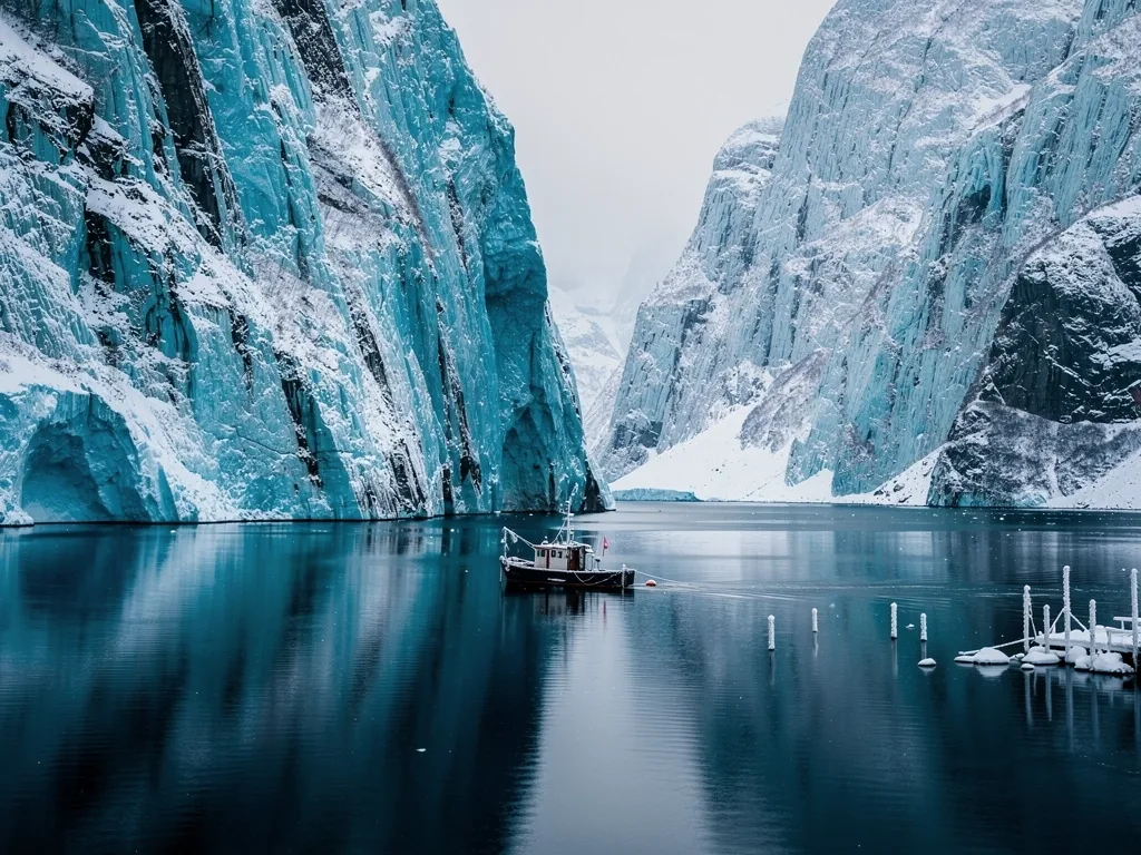 Frozen Fjord Environment