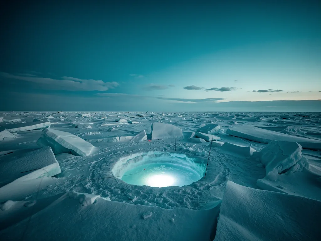 Arctic ice shelf landscape